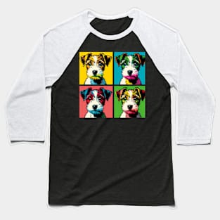 Pop Retro Parson Russell Terrier Art - Cute Puppy Baseball T-Shirt